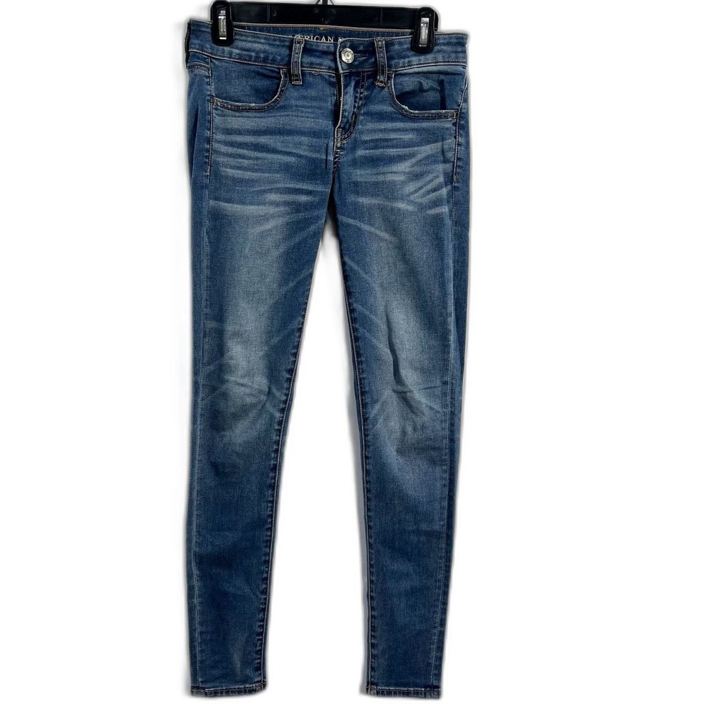 American Eagle Outfitters Blue Super Super Stretch Hi-Rise Jegging Jeans Women 4